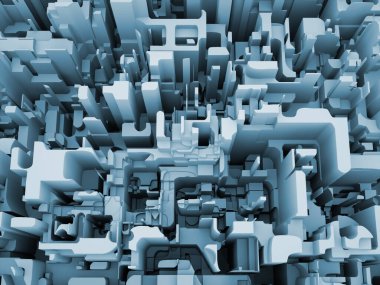 Matematik, bilim ve dijital gerçeklik konularında parçalanmış sayıların 3 boyutlu yorumlanması.