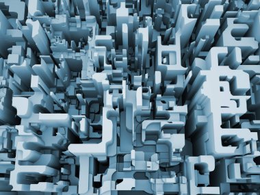 Matematik, bilim ve dijital gerçeklik konularında parçalanmış sayıların 3 boyutlu yorumlanması.