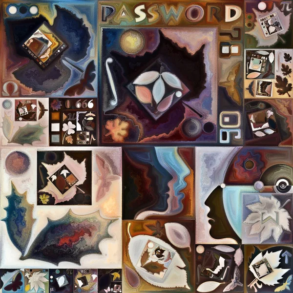 Gradyan Akış. Gizli şifre serisi. İnsan siluetlerinin etkileşimi, sanat dokuları ve renklerin iç hayat, drama, şiir ve algıyla ilgili etkileşimi