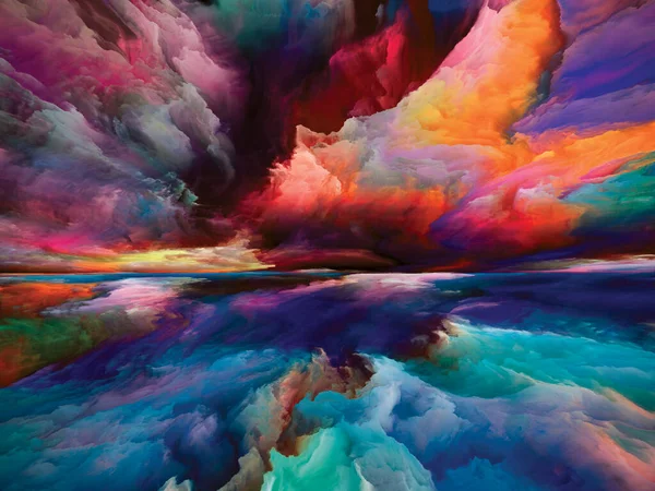 Regenboog Verlichting Escape Reality Serie Artistieke Abstractie Bestaande Uit Surrealistische — Stockfoto