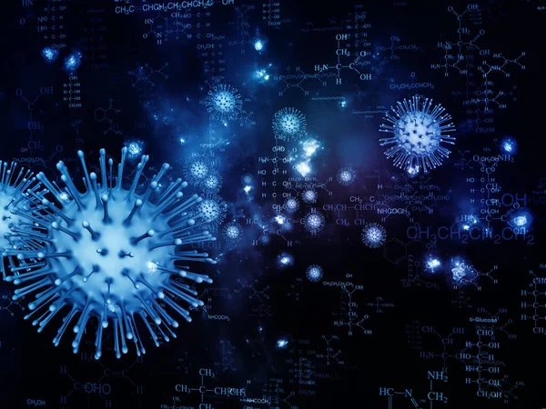 Coronavirus Research Viral Epidemic Series Illustration Coronavirus Particles Micro Space — Stock Photo, Image