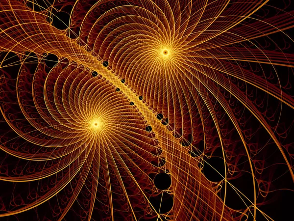 Matematika Sorozat Vizualizálása Fraktális Univerzum Arany Vonalai Virtuális Topológia Bonyolult — Stock Fotó