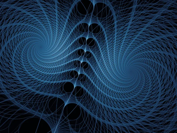 Visualizing Mathematics Series Blue Lines Fractal Universe Intricate Render Virtual — Stock Photo, Image