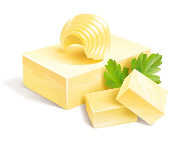 Butter detailed illustration — Stock Photo, Image