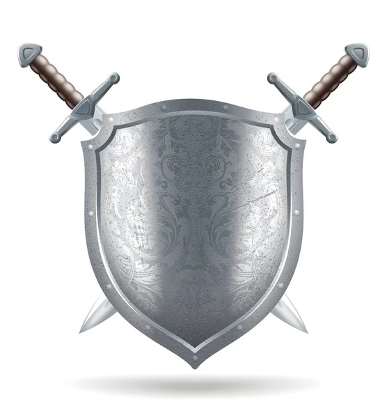 Shield and sword illustration — Stock Photo, Image