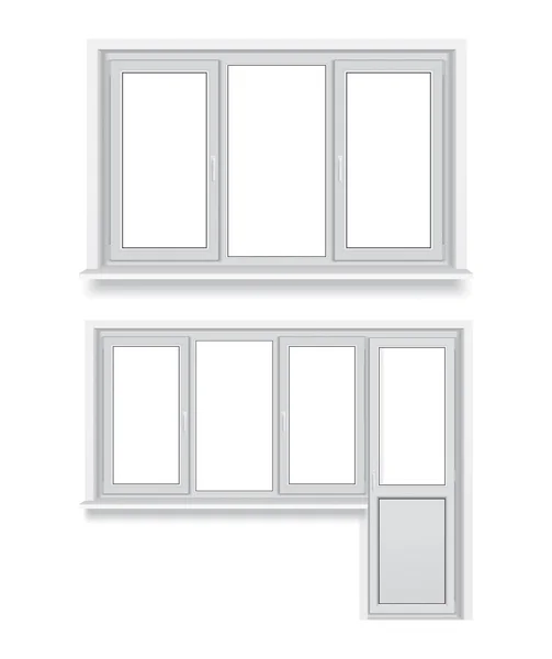 Set of different plastic windows — Stock Image Set of different plastic windows Stock Picture