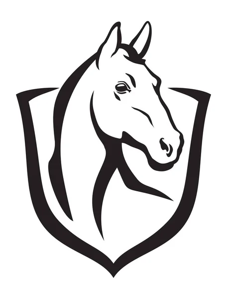 Cavalo e escudo — Fotografia de Stock