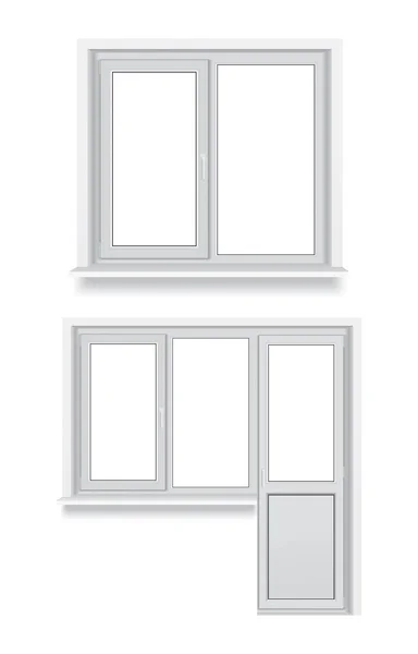 Set of different plastic windows — Stock Image Set of different plastic windows Royalty Free Stock Images