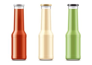 Blank bottles for sauces clipart