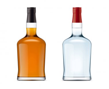 Alkol içki boş şişe 