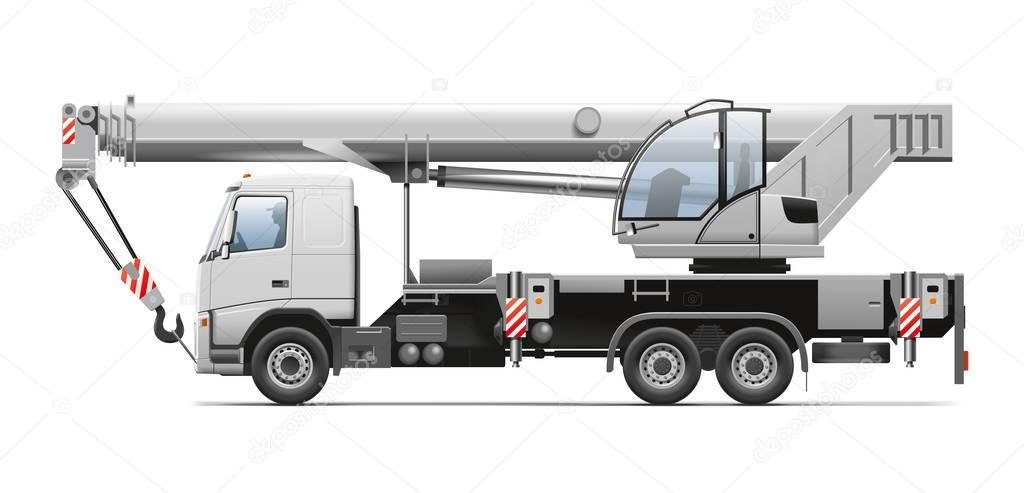 Truck crane illustation