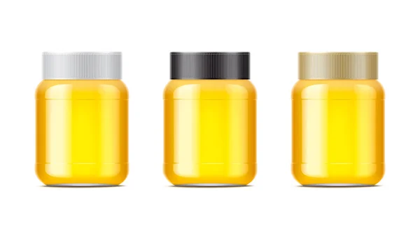 Conjunto de pacotes de mel em branco — Fotografia de Stock