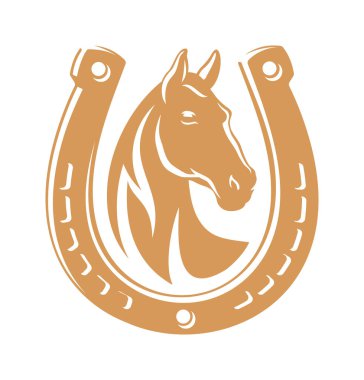 Horse dark emblem clipart