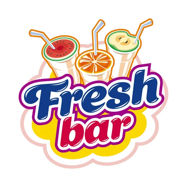 Frische Bar Emblem Illustration — Stockfoto
