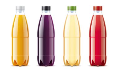 Meyve suyu ve soda şişeleri