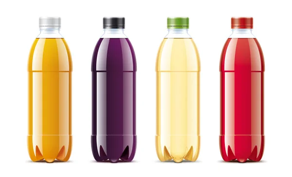 Flaskor För Saft Och Läsk — Stockfoto