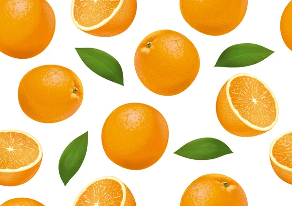 Oranges Seamless Background Detailed Illustration — Stock Photo, Image