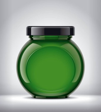 Arkaplanda Cam Kavanoz Model. 