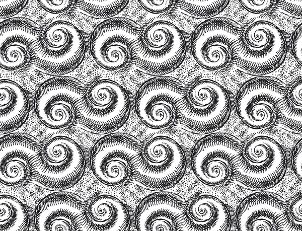 Fondo Interminable Fondo Del Antiguo Mar Ammonites — Vector de stock