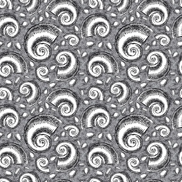 Fondo Interminable Fondo Del Antiguo Mar Ammonites — Vector de stock