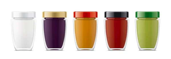 Set Glass Jar Mockup — Stock Photo, Image