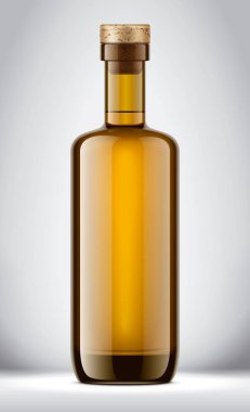 Arka planda cam şişe modeli. Tıpa sürümü