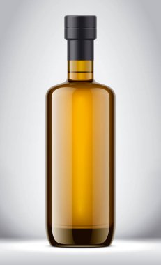 Arka planda cam şişe modeli. Folyo sürümü