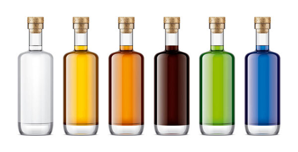 Набор стеклянных бутылок. Корк-версия
