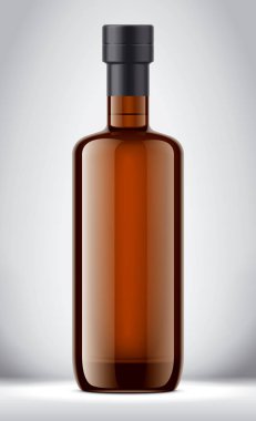 Arka planda cam şişe modeli. Folyo sürümü