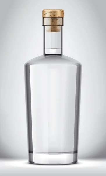 Ένα Γυάλινο Μπουκάλι Έκδοση Κορκ — Φωτογραφία Αρχείου