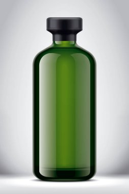 Arka planda cam şişe modeli. Foil ile Sürüm