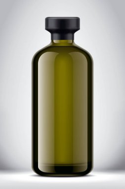 Arka planda cam şişe modeli. Foil ile Sürüm