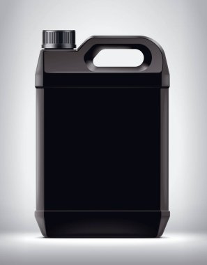 Jerrican arka planda. Ayrıntılı resimleme