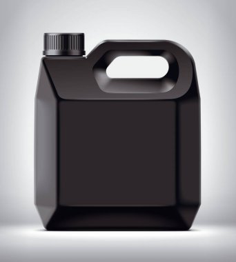 Jerrican arka planda. Ayrıntılı resimleme