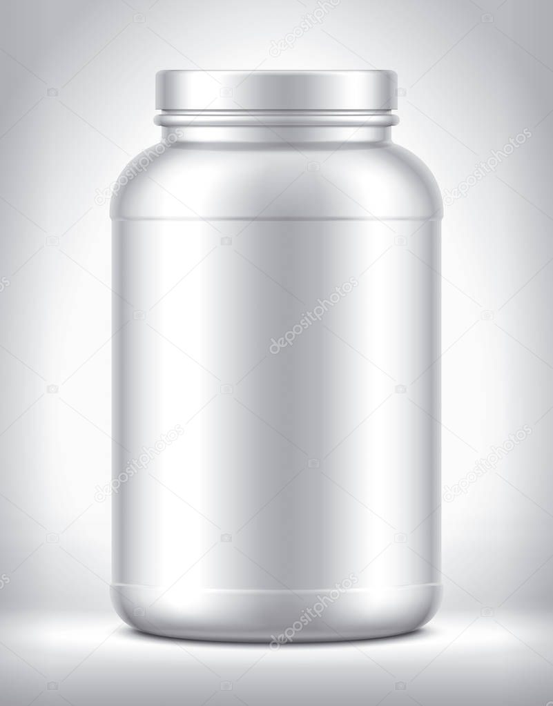  Plastic Jar on background. Matt surface version.