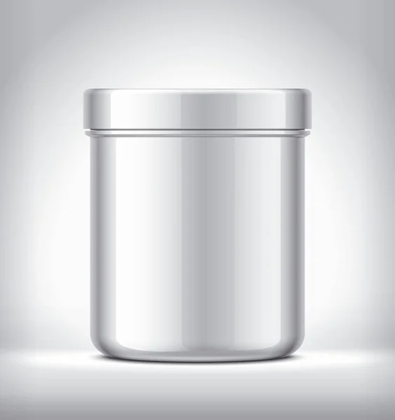 Plastic Jar Background Glossy Surface Version — Stock Photo, Image