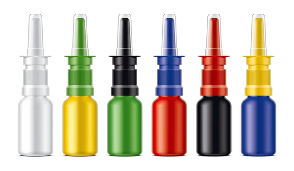 Set Sprayer Colored Bottles Matt Surface Version — Stock Photo, Image