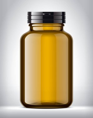 Arka plandaki haplar için şişe. 