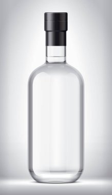 Arka planda cam şişe. Siyah Folyo sürümü. 