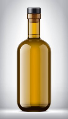 Arka planda cam şişe. Tıpa sürümü. 