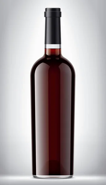 Transparent Glass Bottle Background Red Wine — Stock Photo, Image