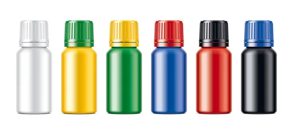 Conjunto Botellas Colores Versión Mate Transparente — Foto de Stock