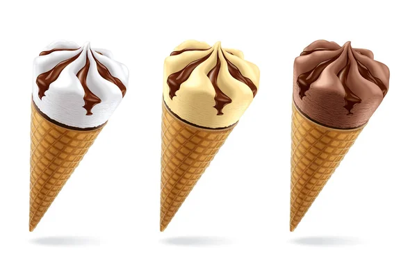 Створено Морозиво Версія Шоколадом — стокове фото