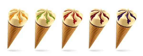 Створено Brulee Ice Cream Переклад Наповненням Фруктів — стокове фото