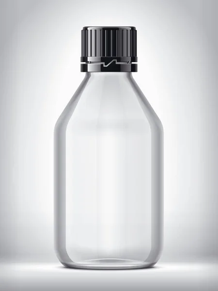 Бутылка Заднем Плане Black Cap Прозрачная Версия — стоковое фото