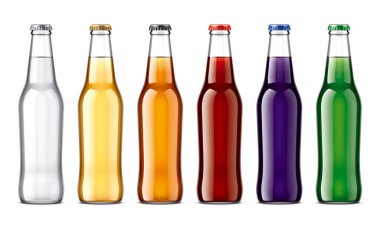 İçeceklerle Cam Şişeleri Ayarla. 