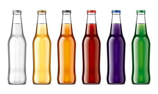 Set Glass Bottles Drinks — Stock Photo, Image