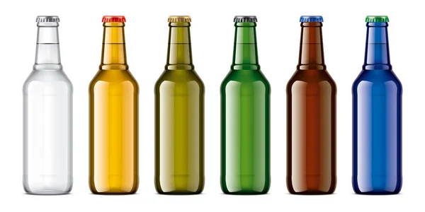 Färgade Glasflaskor Set — Stockfoto
