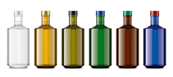 カラーガラスボトルセット — ストック写真