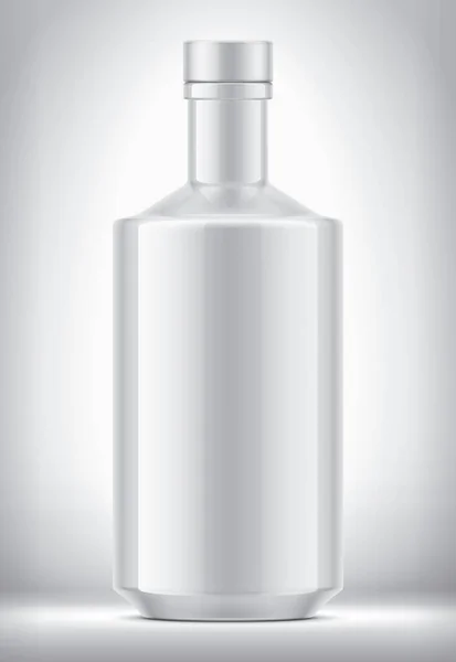 Botella Vidrio Sobre Fondo Versión Transparente —  Fotos de Stock